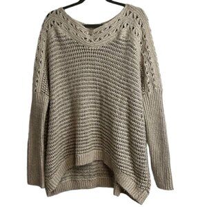 LeShop Knit sweater Women’s metallic inlay size medium